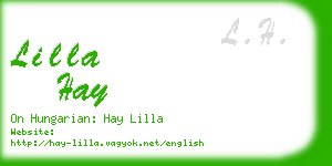 lilla hay business card